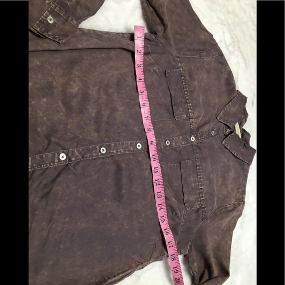 Soft Surroundings rustic Lyocell soft button up shirt womens size small - Picture 5 of 8
